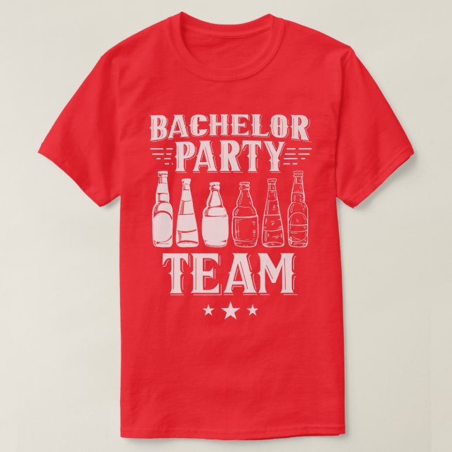 Équipe de soirée de bachelor T-Shirt Marié Mariée (Design devant)