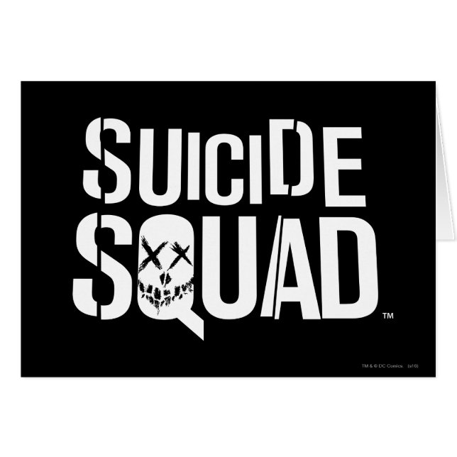 Équipe de suicide | Logo blanc (Devant horizontal)