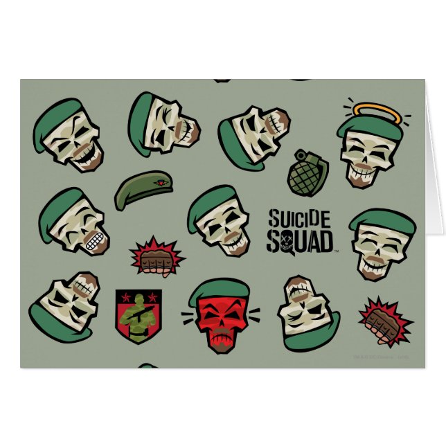 Équipe de suicide | Motif Emoji Drapeau Rick (Devant horizontal)