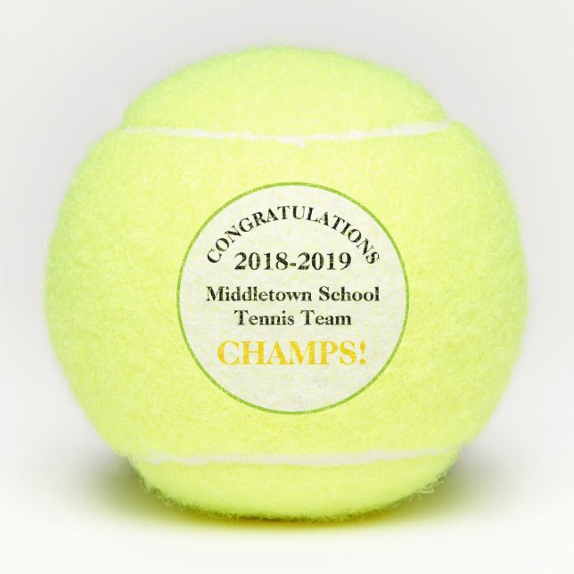 Équipe de tennis de Keepsaké balles de tennis (Devant)