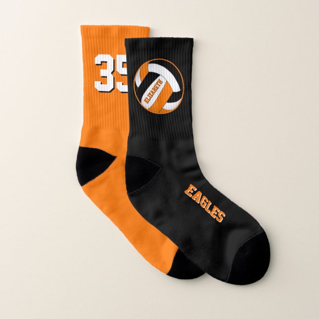 équipe de volley-ball des filles noires orange san (Paire)