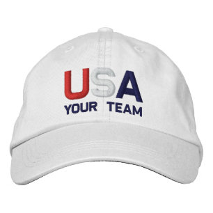Équipe des États-Unis - Casquette blanc brodé