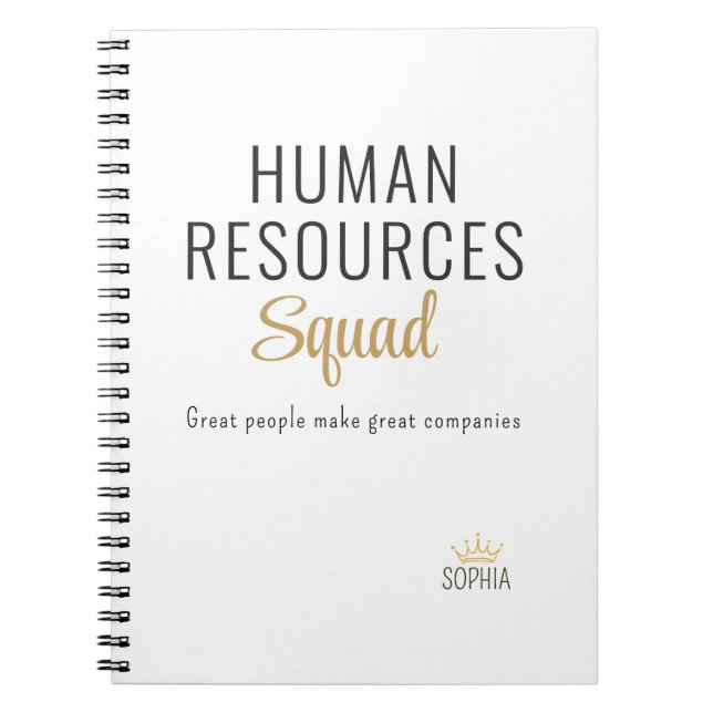 Équipe des Ressources Humaines – Cahier Personnali (Devant)
