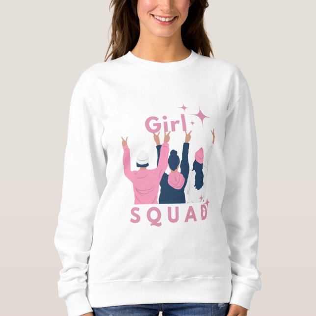 Équipe féminine rose Sweatshirt de base pour femme (Devant)