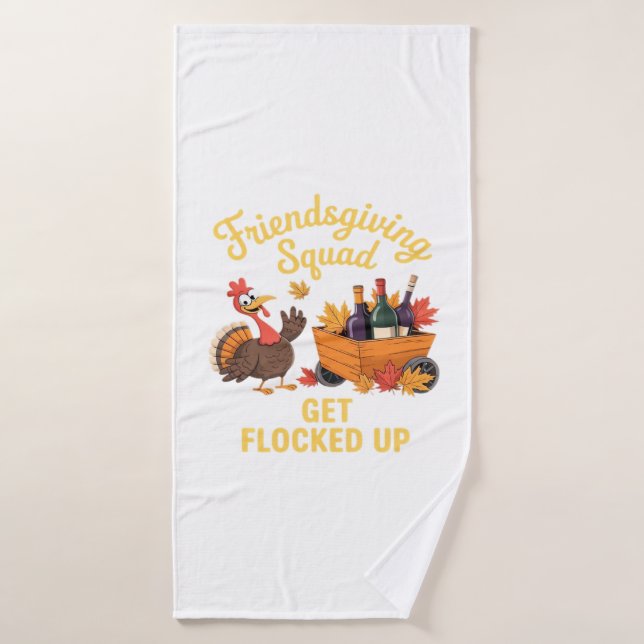 Équipe Friendsgiving se fait plumée T-Shi surdimen (Serviette de bain)