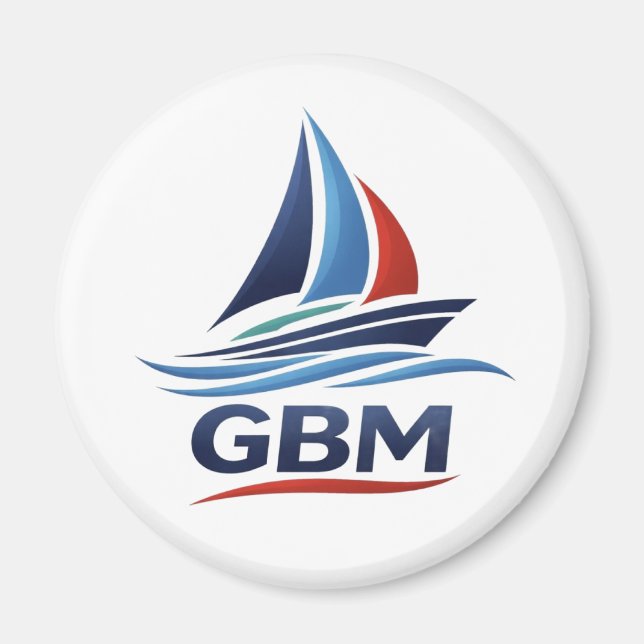 Équipe GBM Aimant circulaire standard de 5,7 cm (Devant)