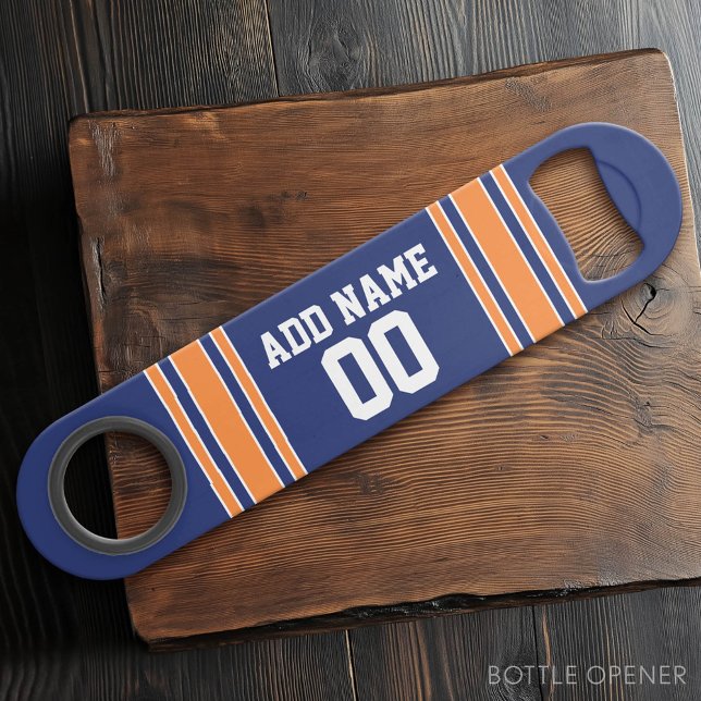 Équipe Jersey avec nom et numéro personnalisés (Custom Bottle Opener)