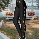 Équipe mariage Groom Groomsmaid Leggings noirs<br><div class="desc">Team Groom ! Vous avez trouvé vos leggings mariages ! (également utile pour Team Bride - modifiez le texte en fonction de la couleur de l'arrière - plan.)</div>