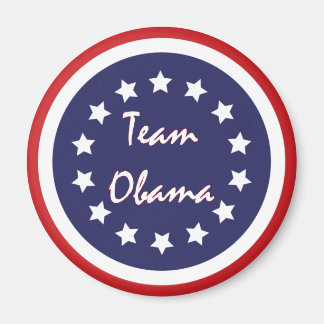 Équipe Obama Cercle bleu Magnets patriotiques