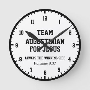 ÉQUIPE PERSONNALISÉE JESUS Christian Round Horloge