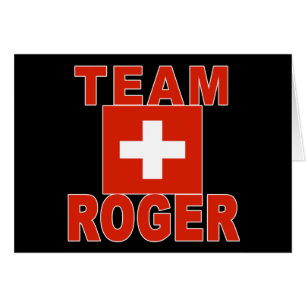 Équipe Roger avec le drapeau suisse