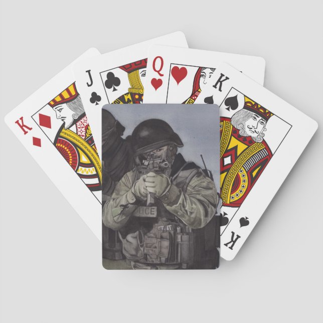 Équipe SWAT Faire que ça compte Cartes à jouer (dos)