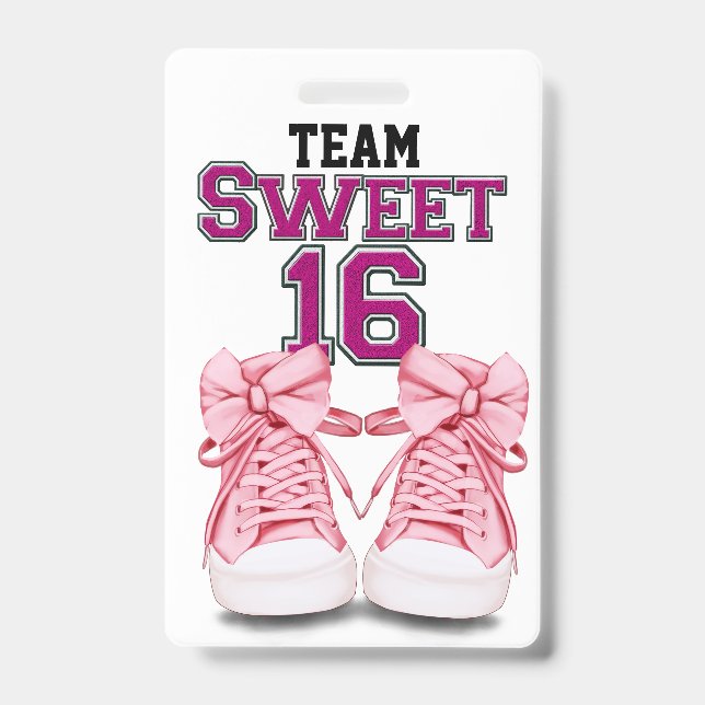 Équipe Sweet 16  Badge - Voir verso (Avant)