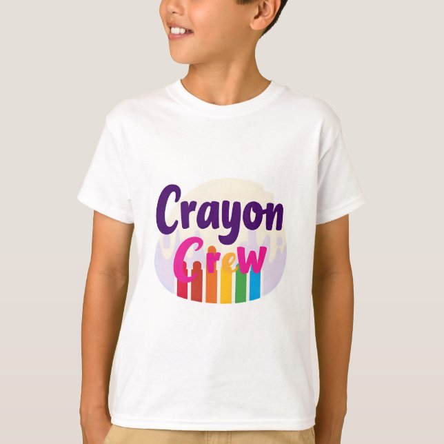 Équipe T-shirt Crayon Crew Kindergarten (Devant)