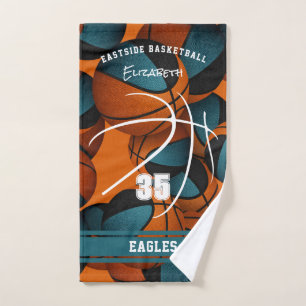 Équipe turquoise de basket-ball noir couleurs nom