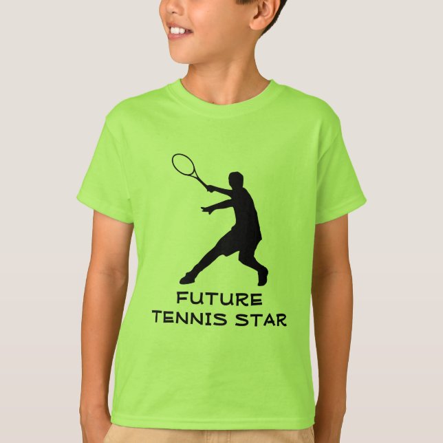 Équipement de tennis pour enfants | T-shirt vert a (Devant)