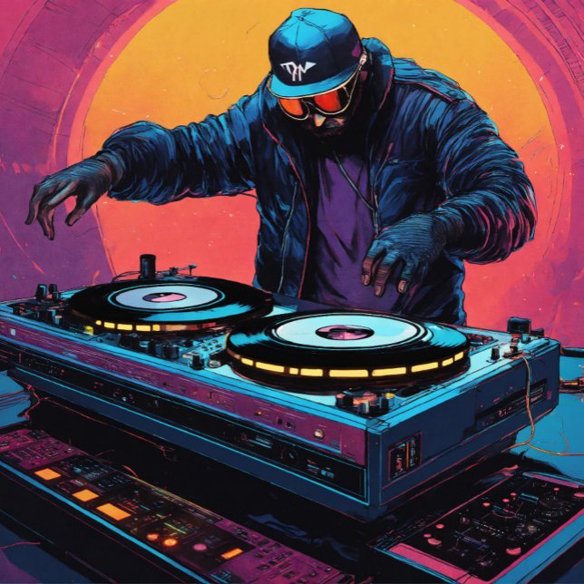 Équipement DJ avant et arrière Mens Wear T-Shirt (Créateur téléchargé)