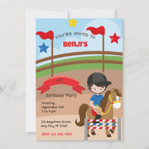 Équitation Anniversaire Fête Invitation