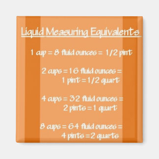 Équivalents de mesure liquide Aimant orange