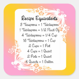 Équivalents de recette Pastel Sticker Floral