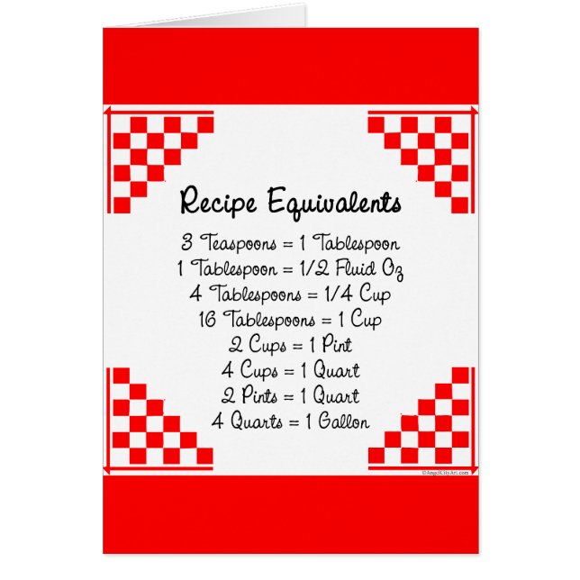 Équivalents de recettes Aide de cuisine (Devant)