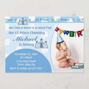 Ęr anniversaire carte photo de l'invitation 5x7 de