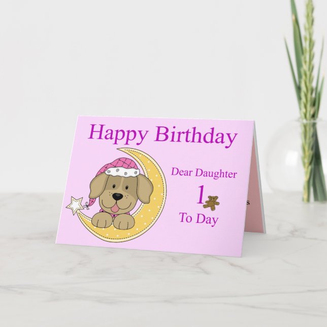 ęr Carte d'anniversaire pour une fille (Devant)
