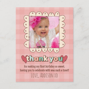 ęr Carte de remerciements de petits gâteaux