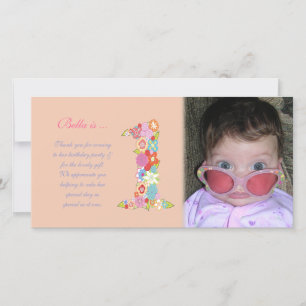 Ęr carte photo de Merci d'anniversaire de bébés