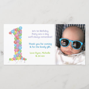 Ęr carte photo de Merci d'anniversaire de bébés