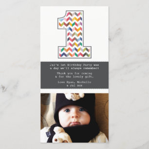 Ęr carte photo de Merci du numéro 1 d'anniversaire