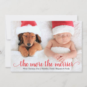 Ęr carte photo de vacances de Noël du bébé