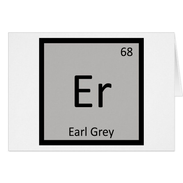 Er - Chimie du thé Earl Grey Symbole du tableau pé (Devant horizontal)