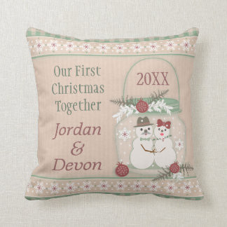 Ęr coussin de Noël de couples faits sur commande