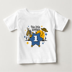 Ęr T-shirt d'anniversaire de petit cowboy