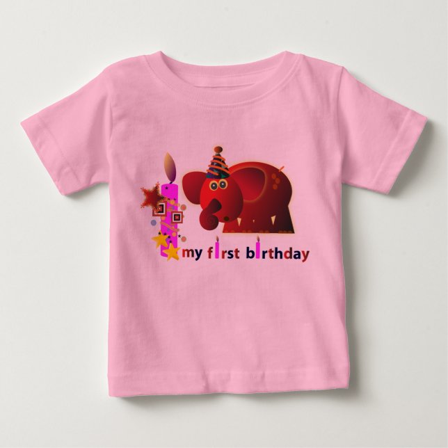 ęr T-shirts et chemises d'anniversaire : Éléphant (Devant)