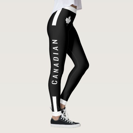 Érable canadien de champion sur le rouge (cust) leggings
