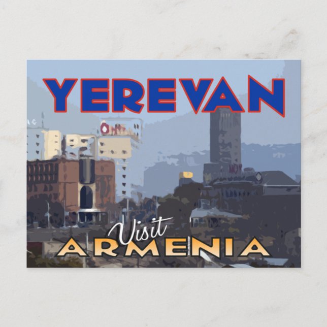 Erevan, Visiter Arménie carte postale (Devant)