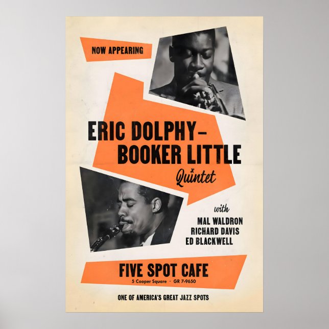 Eric Dolphy - Booker Little affiche jazz - Five (Devant)