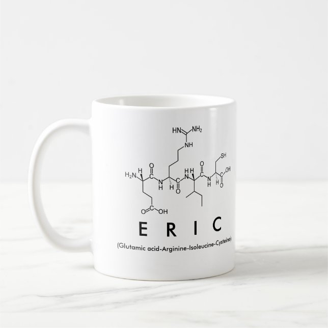 Éric peptide nom mug (Gauche)