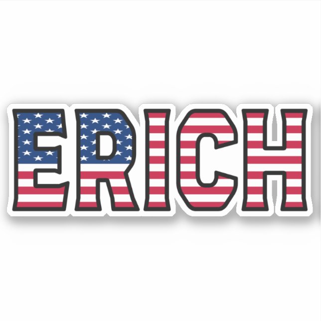 Erich Prénom USA Sticker Stickerset (Devant)