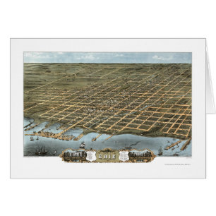 Erie, carte panoramique de PA - 1870