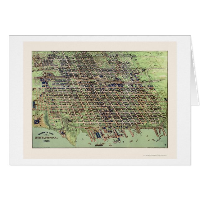 Erie, carte panoramique de PA - 1909 (Devant horizontal)