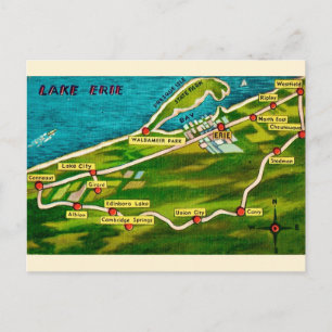 Erie Pennsylvanie Carte Postale Vintage