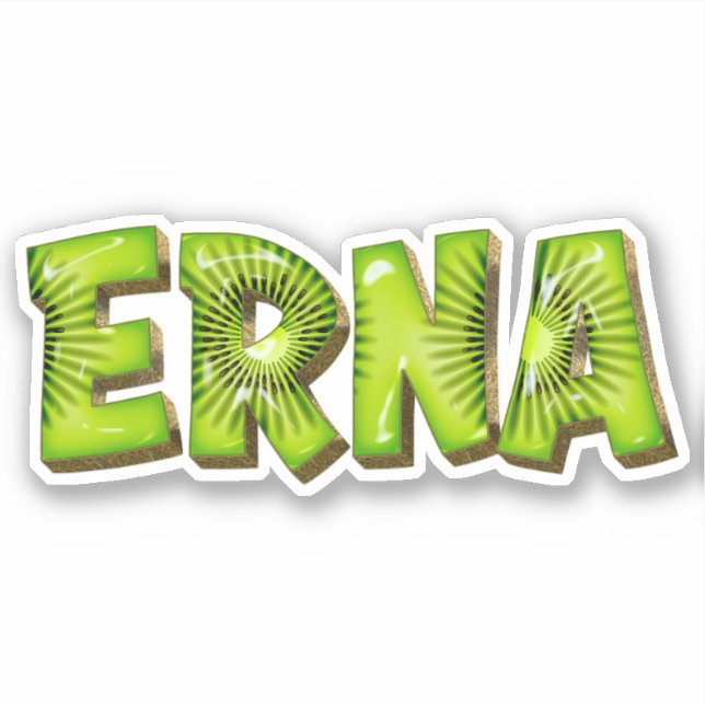 Erna Name Kiwi Design Autocollants (Devant)