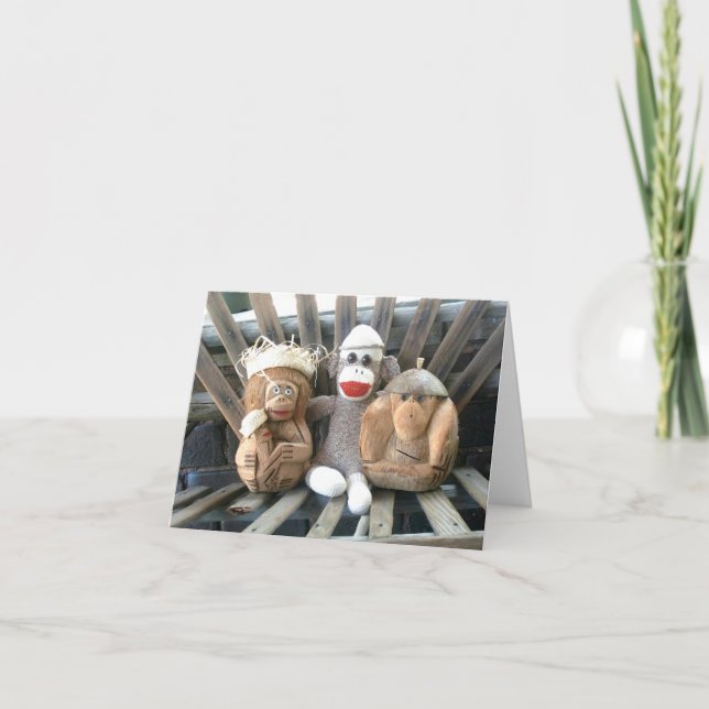 Ernie la carte de note de singe et d'amis du cheva (Devant)