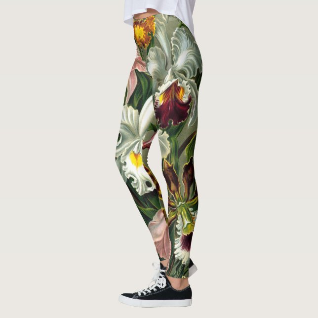 Ernst Haeckel's Orchidaceae Leggings (Gauche)