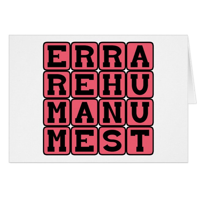 Errare Humanum Est, Se tromper est humain (Devant horizontal)