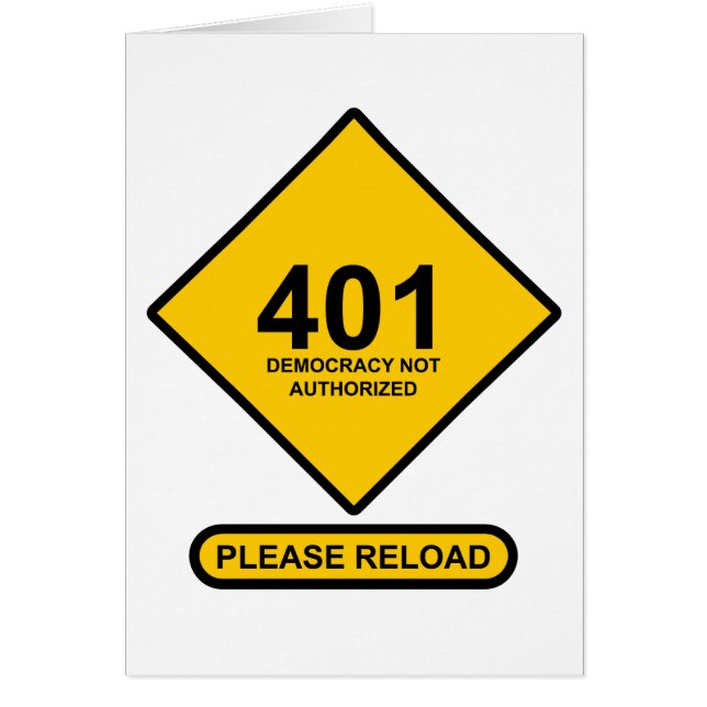 Erreur 401 : Démocratie non autorisée (Devant)