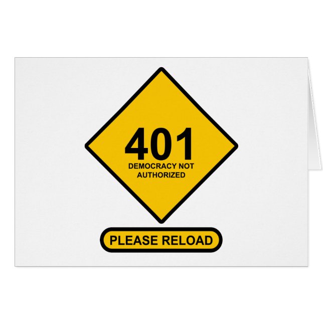 Erreur 401 : Démocratie non autorisée (Devant horizontal)